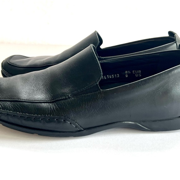 Mephisto Edlef Black Soft Leather Loafers Men’s US 9 Casual Slip On Cool Air - Picture 2 of 8